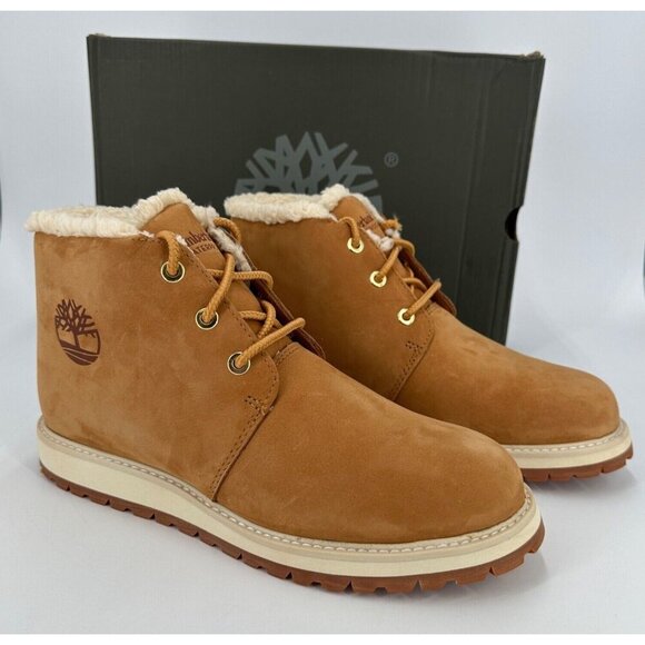 Timberland Men\'s Richmond Ridge Chukka Boots Wheat Nubuck Lace-Up 7 Lug Sole